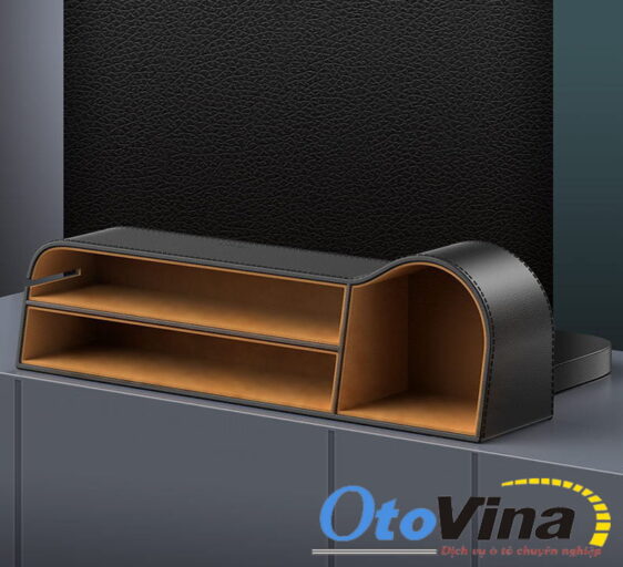 • Khay để đồ khe ghế ô tô Baseus hộp bọc da sang trọng tiện lợi