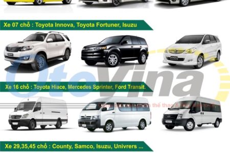 Dịch vụ cho thuê xe đi tỉnh của XeHoi có các dòng xe nào?