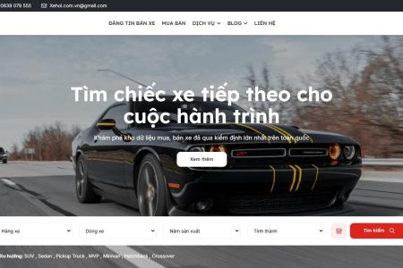 Giao diện trang chủ mới của website xehoi.com.vn